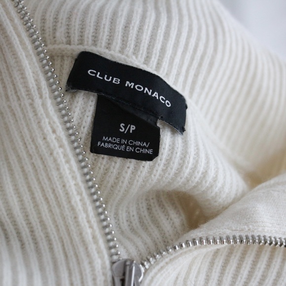 Club Monaco Quarter Zip Pullover Sweater - Picture 7 of 7
